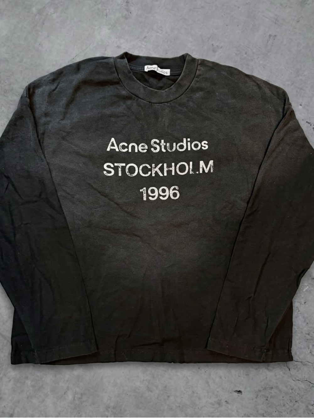 Acne Studios Black Long Sleeve Tee 'Stockholm 1996'